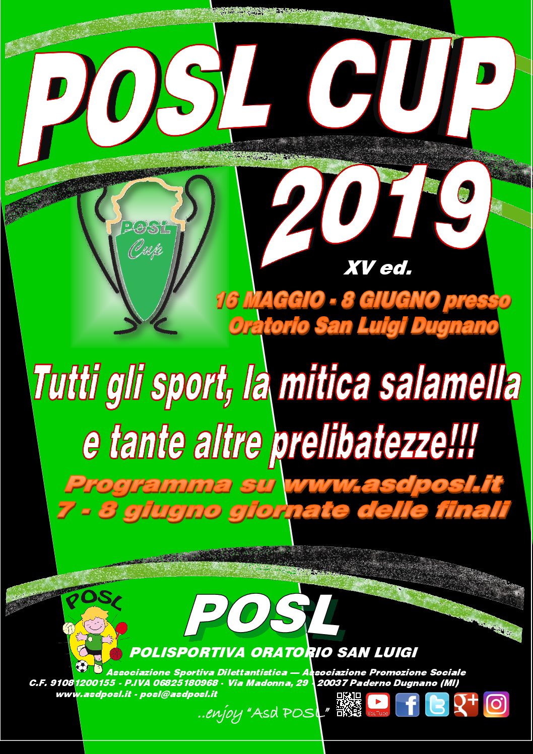 POSL CUP 2019: completata la programmazione