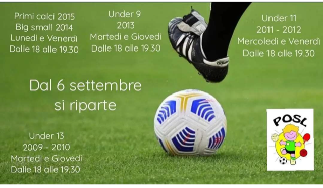 Open day calcio POSL settembre ’21