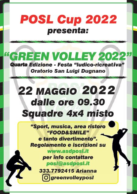 GREEN VOLLEY POSL 2022: quarta edizione – 22 maggio 22