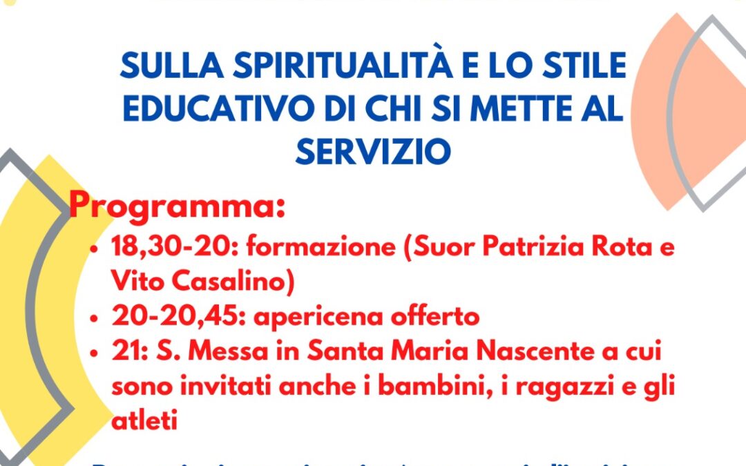 Serata formativa per allenatori e dirigenti e S. Messa per Don Bosco